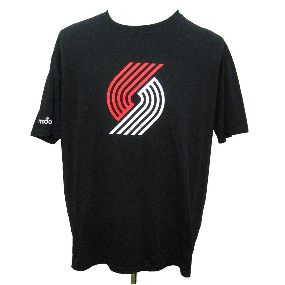 Portland Trail Blazers T-Shirt Mens Size XL Black Short Sleeve Logo Basketball